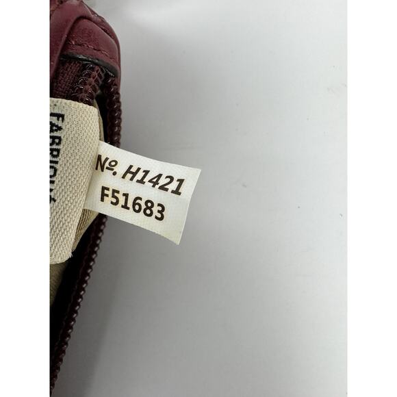 Coach F51683 Crimson Pebbled Leather Park Medium Wristlet SV Red Burgundy - Picture 9 of 13